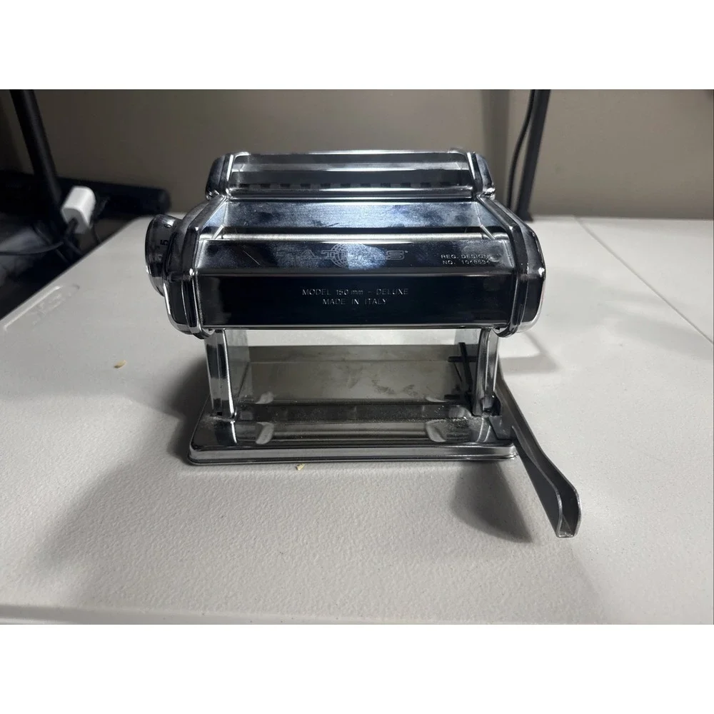 Marcato Atlas‎ Deluxe 150 Manual Crank Pasta Machine Noodle Maker Italy w/Crank
